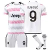 Soccer Men's 2324 Juventus nr 9 Hovic 7 Chiesa, 22 Di Maria, 10 Pogba Jersey