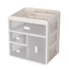 Bins Korean Ins Cosmetic Stationery Storage Box Desktop Drawer Type Makeup Storage Boxes Plastic Transparent Organizer Storage Rack