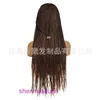 Factory Outlet Fashion wig hair online shop Wig Womens Ice Silk Hair with Headband Fish Bone Three Strands Braid Small Brazilian Hand Hook Elastic Mesh