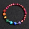 Strands 7 Chakra Bracciale Naturale GEM PEELLE PERCHE BANGLE DONNE GIETRIE DI INSIZIA GUARINALE CRIDUALI