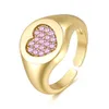 Love Love Women's True Gold Gold non décolorée micro-ensemble Zircon High Grade Rognable Open Ring _ Tengge Bijoux