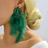 Chandelier de lustre moderne Pluage de la mode moderne décor de glands grandes boucles d'oreilles enrout pour les femmes de luxe de luxe Fée Joan-bijoux accessoires D240323