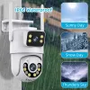 Cameras Outdoor Security Security IP Camera 4K 8MP HD Double Lens WiFi PTZ PTZ AUTO AUTO SURVIE