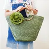 Borse per la spesa 2024 Summer's Women Borse Fashion Vine Metti il fiore di erba di grano in una varietà di colori