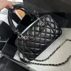 Tasarımcı Tote Çanta Çanta Çantaları Elmas Kafes Bowling Çantası Üst kaliteli Cowhide Vintage Moda Boston Kadın Çanta Matelasse Zincir Crossbody Crossbody Bag Bilgisayar Çantası