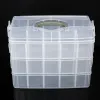 Boîtes 18 30 grilles Boîte de rangement en plastique Portable Organisateur de maison détachable Organisateur de maquillage transparent Porta Joias