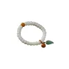 Fios frescos e elegantes temperamento elegante Jade branca Bodhi Raiz de bracelete criativa Binche