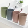 Wheat Straw Wash Cup Household Bathroom Toothbrush Holder Multi-color Choice Practical Classic Style Cylindrical 2022 New Style