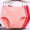 Calcinha feminina 3 peças Briques de mulheres tricotadas lingerias de lingerie respiráveis