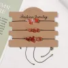 Brins 3pcs / ensemble Bracelets de corde de perles de copeaux de pierre naturelle pour femmes Men de gravel rose Opale Strawberry Rose Quartz Bracelet Bracelet