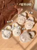 Slippers Slim Plush Winter Home Household Couples Cotton Soft And Cute Baby Bear Shoes Men Women Slipper