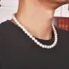 Colares 2023 Novo colar de pérolas de imitação da moda Men temperamento Memons simples colar de cordão artesanal