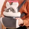 Strollers Warm Pet Carrier Bag Winter Soft Breathable Cat Small Dog Plush Outdoor Kangaroo Parenting Sling HandsFree Puppy Carrying Bag