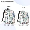 Backpack Student Bag Cute Lama en Cactus ouder-kind lichtgewicht paar laptop