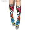 Skarpetki męskie męskie i damskie dyskatki Skarpetki piłkarskie Skarpetki piłkarskie UNISEX Sports Socks 3D Printed Compression Socks Casual Chimpunk Cotton YQ240423