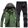 Accessoires Trvlwego Männer Winter Reisen wasserdichte Fischerei Thermie Pant Trekking Wandercamping Skifahren Klettern im Freien Jacken Set 6xl Anzug