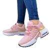 Lässige Schuhe 2024 Ladies Turnschuhe Schnürschnüre -Ferse Vulkanisierte dicke alleinige Luftkissen großer Frauen für Frauen
