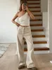 Women's Jeans 2024 Beige Baggy Women Casual Denim Trousers Vintage High Waist Wide Leg Pants Classic Streetwear Fashion Autumn Ladies