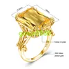 Arrangör Handgjorda gör Supplie 18k Fylld guld Citrine Gemstone Luxury Women Designer Custom 925 Silver Jewelry Vintage Rings