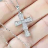 Fashion Luxury Blgarry Designer Necklace Sterling Silver Full Diamond Cross Necklace for Women and Couples with Collar Chain Jewelry with Logo and Gift Box