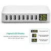 Hubs Multi 8 Port USB Fast Ladegerät Desktop Telefon Carregador LCD Display Charing Station Dock Hub für iPhone 14 Samsung Xiaomi Tablet