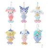 Plush Keychains Melody Laurel Dog Sea Mermaid Series Komi Pacha Ugly Fish Hanton P Doll Pendant Keychain Cute Drop Delivery Toys Gifts Dhzfl