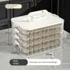 Bacs Organisateur Boîte de rangement Boîte de rangement Réfrigérateur Fresh Box Carton Multilleuse Organisateur Transparent Home Quickfreeze Finition