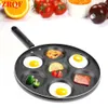 47 Cups Pancakes Frying Pans Breakfast Egg Pan Durable Nonstick Holes Cooking Ham Pancak Maker Cookware 240415