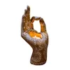 Candle Holders Creative Holder Decorative Buddhist Style Candlestick Resin Zen Hand Shaped Crafts Incense Burner For Home Accessories