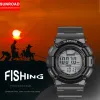 Akcesoria Sunroad Nowe 715A Sport Watch Altimeter Compass Cyfrowe zegarki dla mężczyzn dla mężczyzn wędkarskich Zegar 3atm Waterproof Prezent