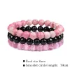 Strands 3pcs/lot Natural Stone Beaded Bracelet Agat Kiwi Cat Eye Bracelets Set Energy Colorful Couple Bracelet for Men Women Jewelry