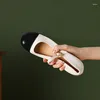 Casual Schuhe Leshion von Chanmeb echtes Leder Mary Janes Flat Damenmarke Blumenschnalle runde Zehenschuhschuhe weibliche süße 2024 Frühling