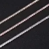 4mm Tenniskette Kupfer Micro Set Zirkon Einreihen Hip Hop Halskette Exquisite Schmuck