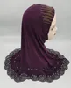 Femmes de luxe Rhinestone Turban musulman islamique Hijab Headscarf prêt à porter des châles khimar wrap prière Cap malaisie Headwear 240409