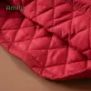 Mäntel Amila Kinderkleidung Mädchen Winter 2022 Neues süßes rotes chinesisches frohes neues Jahr Baby atmungsaktives Baumwollmantel