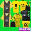 23/24 Dortmund Reus Reyna Sancho 50ª camisa de futebol 2023 Versão da xícara Kamara Hummels Adeyemi Brandt Camisa Hazard Ryerson Bynoe-Gittens Kids Kit Uniformes de futebol