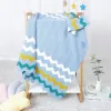 Définit des couvertures de bébé mode arc-en-ciel bandes plaid nouveau-né garçon poussette de poussette enveloppe Swaddle super doux pour enfant en bas âge