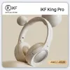 Boormochine Ikf King Pro Active Noise Active Annullamento Bluetooth Wireless Courphone Bass Stereo Sound con cuffia cablata al microfono Gaming