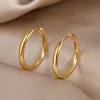 Brincos brincos de aço inoxidável Brincos mínimos de argola brilhante para mulheres jóias cor dourada colorida minúscula cartilagem de piercing acessório presente na moda