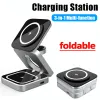 Carregadores 15W 3 em 1 Magnetic Wireless Charger Stand Pad dobrável para iPhone 14 13 12 Apple Watch 8 7 AirPods estação de dock de carregamento rápido