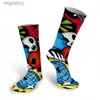 Skarpetki męskie męskie i damskie dyskatki Skarpetki piłkarskie Skarpetki piłkarskie UNISEX Sports Socks 3D Printed Compression Socks Casual Chimpunk Cotton YQ240423