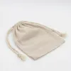 Bags 50 Pcs/Lot Linen Storage Drawstring Bags Party Christmas Gift Fabric Package Plain Cotton Pouches 8x10/10x12/12x15/13x18/15x20cm