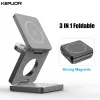 Chargers 3 in 1 Stand wireless Caricatore Magnetico Piegabile Wireless Carging Station per iPhone 15 14 13 12 Pro Max Apple Watch 8 9 Caricatore