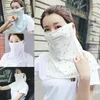 Cykelmattor Fashion Balaclava Mask Scarf Sun Protection Anti UV Outdoor Fishing Vandring Camping Driving Sports Women Pannband