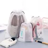 Bolsas de armazenamento 2pcs Bolsa transparente Saco de cordão portátil transparente de meias de plástico fosco e fosco de casca