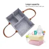 Baskets Portable Baby Diaper Organizer Caddy Felt Changing Nappy Kids Storage Carrier Bag Large Capacity