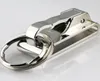 Keychains 1pcs Spring Buckle Clip On Belt Double Loops Silver Keychain Key Chain Ring KeyfobKeychains Fier227962236