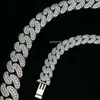 Crazy Hiphop Chain 20mm Width Box Clasp Sterling Silver 925 Pass Diamond Tester Iced Out Ideal Cut Moissanite Cuban Necklace