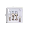 Wine Glasses 4Pcs Suit Wedding Toasting Cake Knife Shovel Sets Champagne Glass Drinking Cup Whiskey Szklanka Gift Box258U