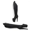 Dance Shoes Leecabe 20CM/8inch Black Color Suede Pole Dancing High Heel Platform Boots